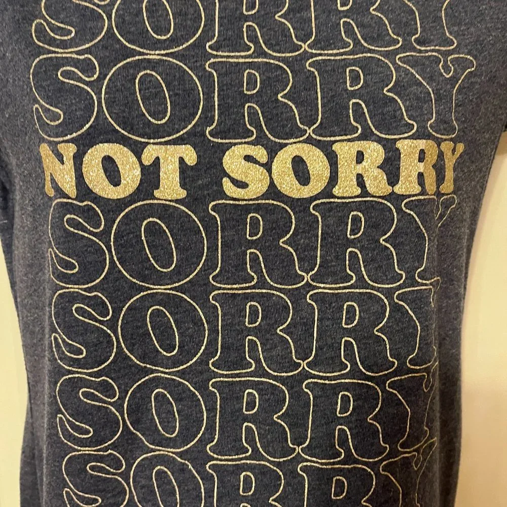 Children's Place Sorry/Not Sorry blue and gold  short sleeve t-shirt sz 14